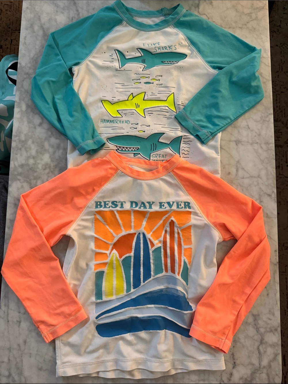 Gap Baby kids swim pool beach rashguards 3-4T boys toddler set of 2